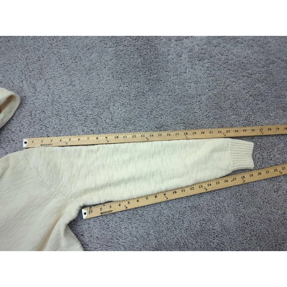Gap‎ Sweater Mens Medium Beige Pullover Hoodie Long Sleeve 100% Cotton Knit